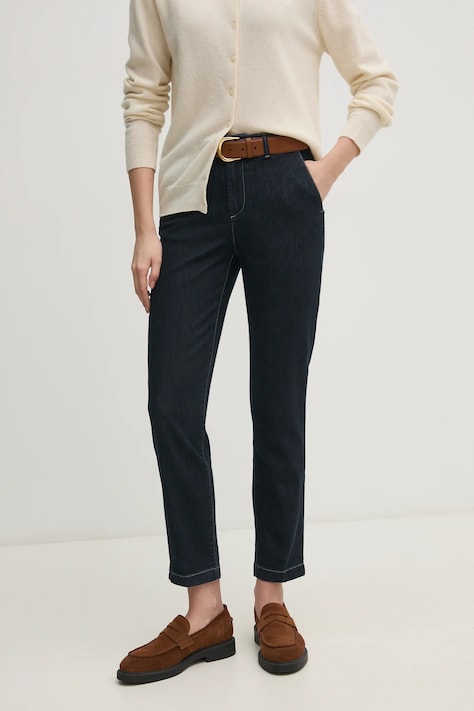 United Colors of Benetton jeansi Scarlett femei, culoarea albastru marin