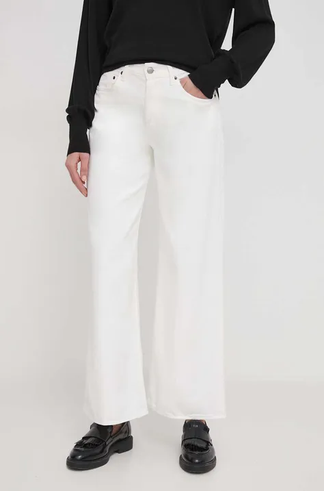 Sisley jeansy damskie kolor biały