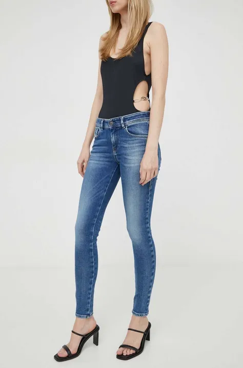 Diesel jeans femei, culoarea bleumarin A04108.09H90