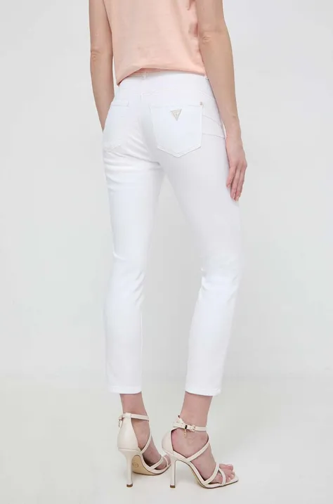 Guess jeansy damskie kolor biały