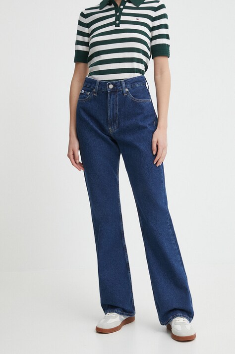 Rifle Calvin Klein Jeans dámske, vysoký pás, J20J222750