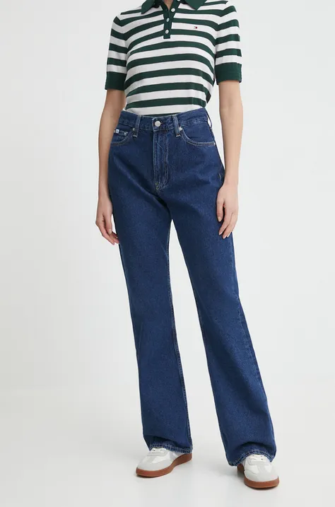 Traperice Calvin Klein Jeans za žene, visoki struk, J20J222750