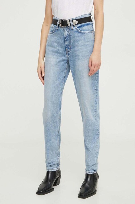 Levi's jeansi 80S MOM JEAN femei, culoarea albastru marin