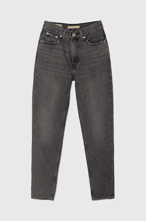 Levi's jeansy 80S MOM JEAN damskie kolor szary