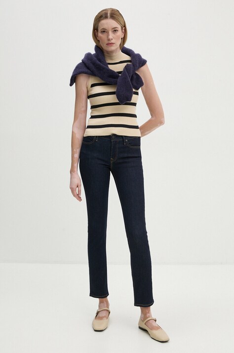 Levi's jeansi 712 SLIM culoarea albastru marin