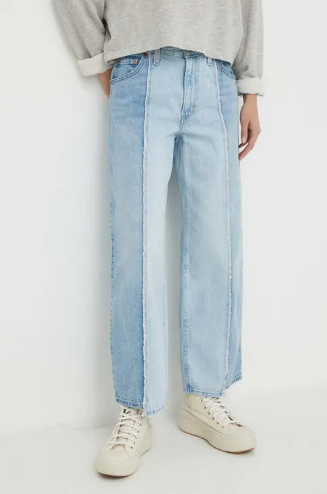 Levi's jeansi BAGGY CROP femei medium waist
