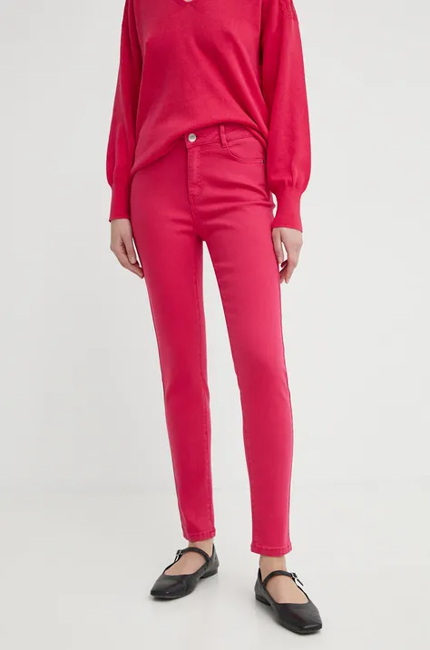 Τζιν παντελόνι Morgan POLIA χρώμα: ροζ, POLIA
