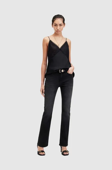 AllSaints jeansy HALDAN damskie medium waist