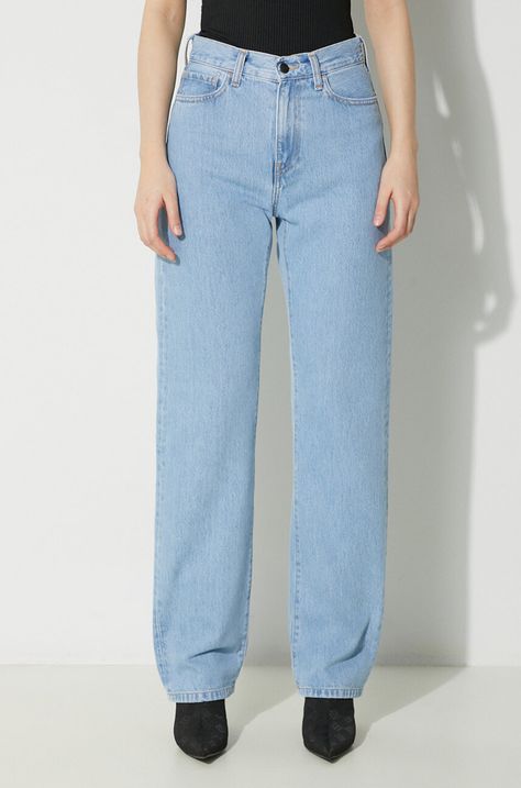 Rifle Carhartt WIP Noxon Pant dámske, stredne vysoký pás, I031920.112