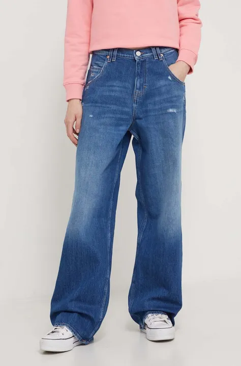 Traperice Tommy Jeans za žene, visoki struk, DW0DW17604