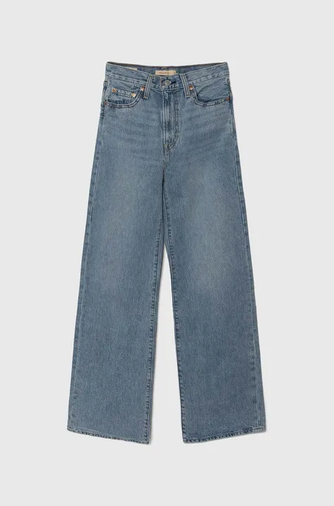 Levi's jeansy damskie kolor niebieski