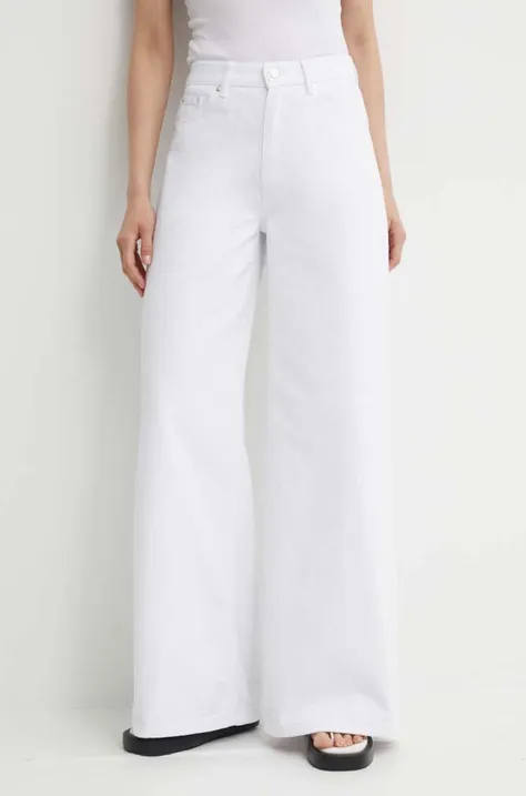 Gestuz jeansi femei, culoarea alb, 10909067