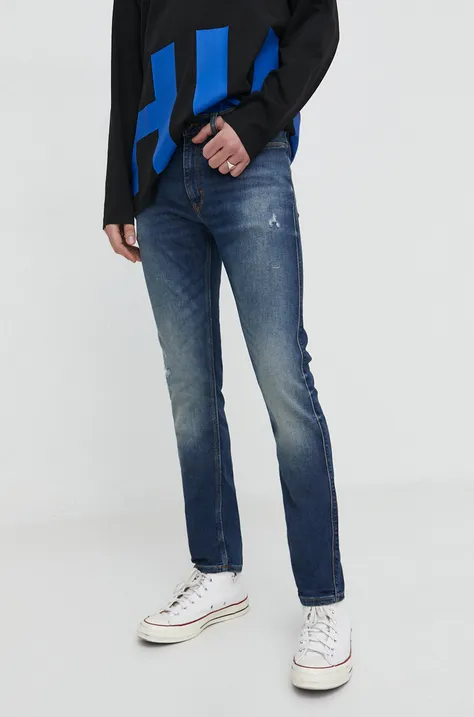 HUGO jeansy męskie kolor niebieski 50507867