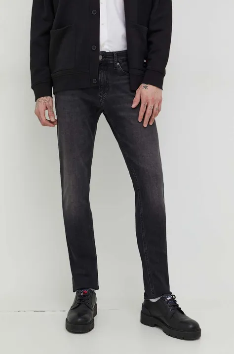 Džíny Tommy Jeans Scanton pánské, šedá barva