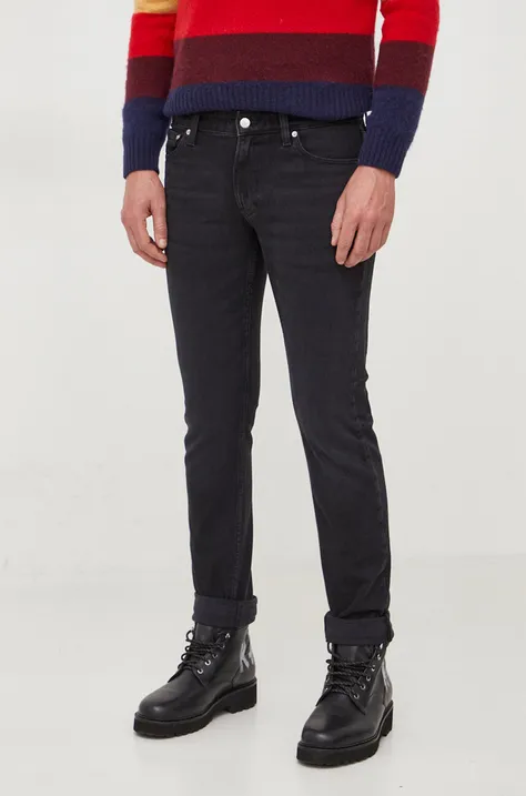 Traperice Calvin Klein Jeans za muškarce, boja: crna