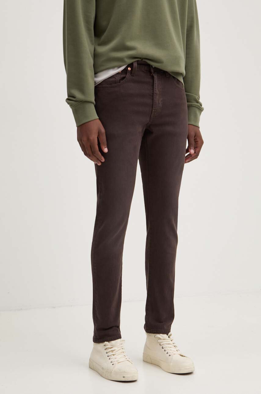 Levi's jeansi 512 SLIM barbati, culoarea maro