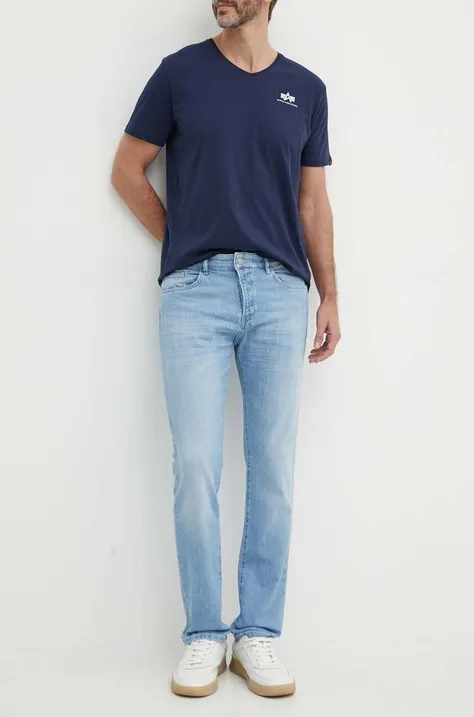 BOSS jeansy Delaware męskie kolor niebieski 50513692