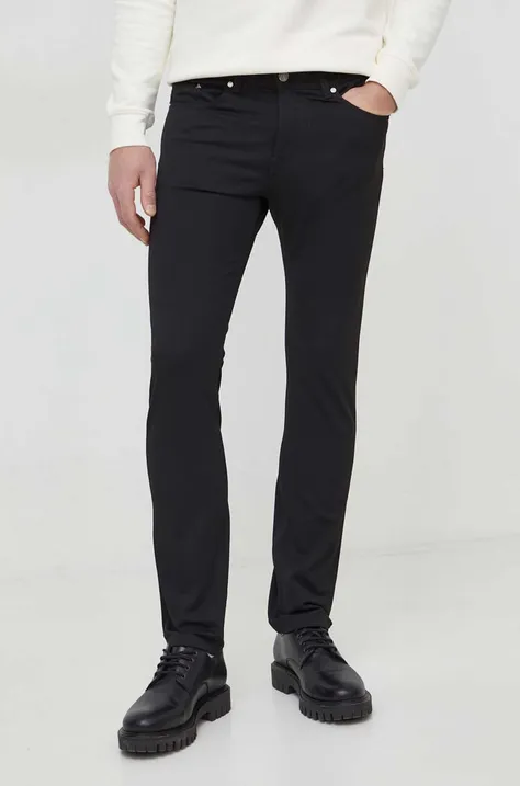 Karl Lagerfeld spodnie męskie kolor czarny proste