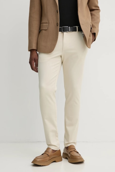 Sisley nadrág férfi, fekete, testhezálló, 4AIHSF021