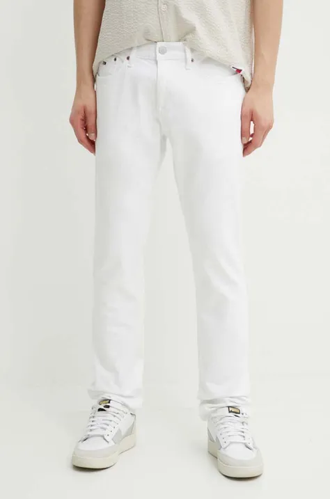 Τζιν παντελόνι Tommy Jeans χρώμα: άσπρο, DM0DM18746