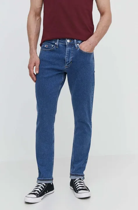 Traperice Tommy Jeans za muškarce, boja: tamno plava, DM0DM18749