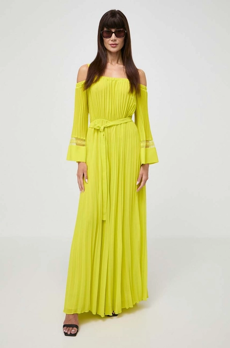 Twinset salopeta culoarea verde, cold shoulder