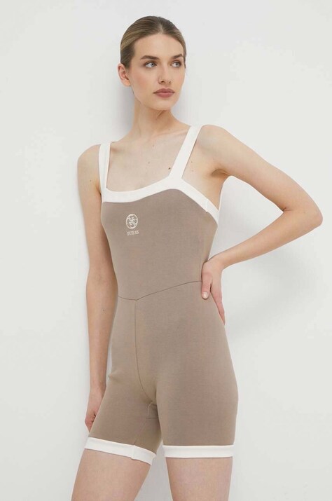 Guess salopeta culoarea maro, cold shoulder