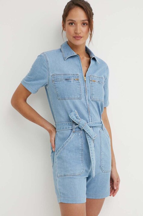 Джинсовый комбинезон La Petite Française CAPUCINE с воротником