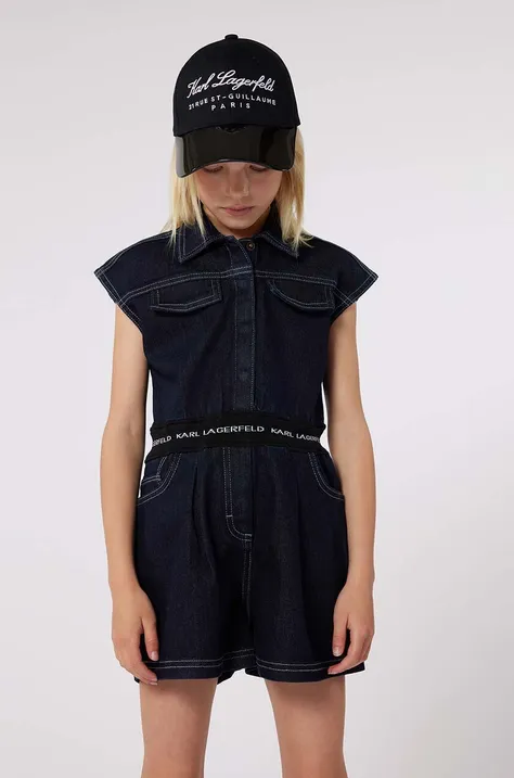 Detský overal Karl Lagerfeld čierna farba