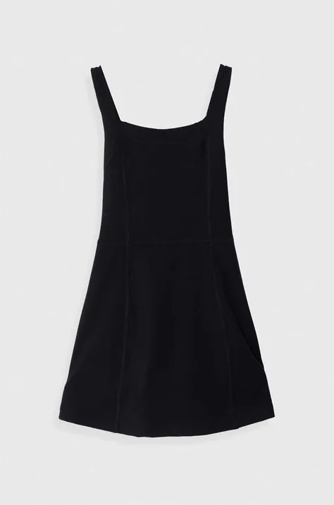 Dievčenské šaty Abercrombie & Fitch čierna farba, mini, rovný strih