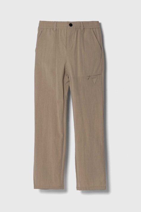 Παιδικό παντελόνι Guess χρώμα: μπεζ