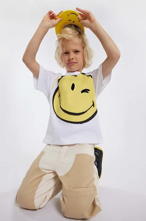 Detské nohavice Marc Jacobs béžová farba, jednofarebné