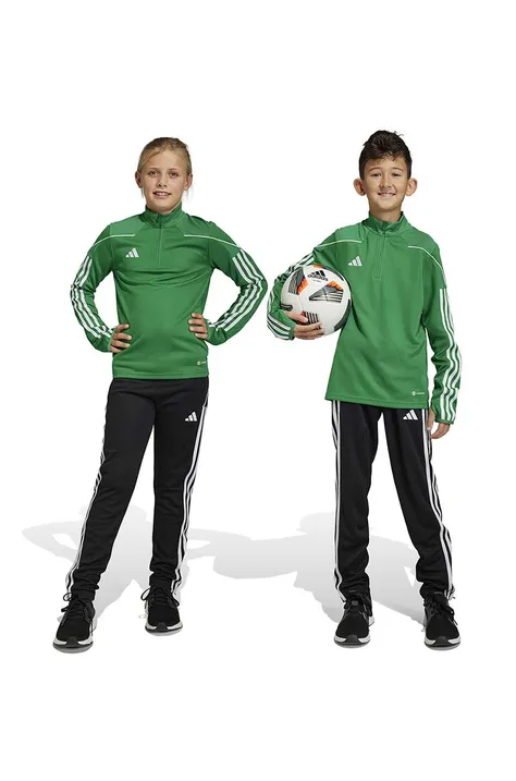 Дитячі спортивні штани adidas Performance TIRO23L TR PNTY колір чорний з аплікацією