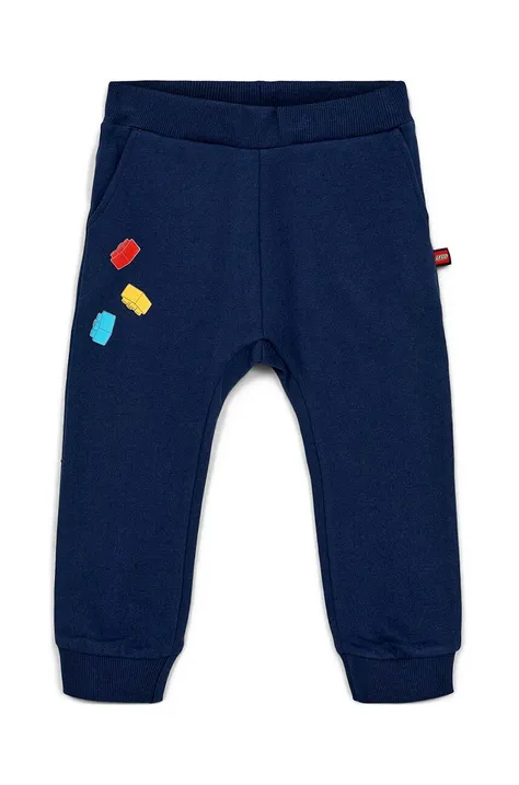 Παιδικό βαμβακερό παντελόνι Lego χρώμα: ναυτικό μπλε