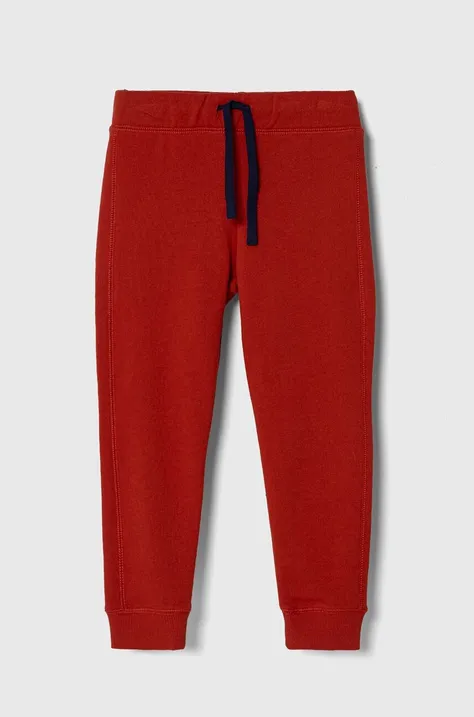 United Colors of Benetton pantaloni tuta in cotone bambino/a colore rosso