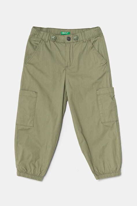 Dječje hlače United Colors of Benetton boja: zelena, bez uzorka