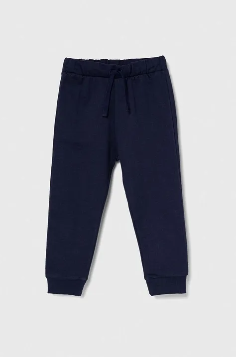 United Colors of Benetton pantaloni tuta in cotone bambino/a colore blu navy