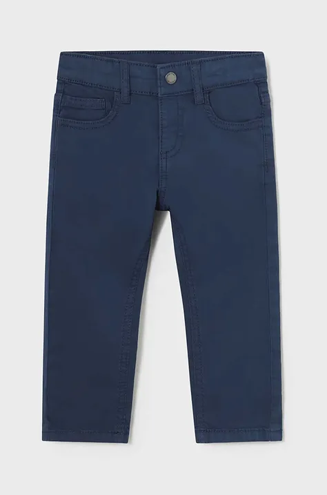 Βρεφικό παντελόνι Mayoral slim fit χρώμα: ναυτικό μπλε