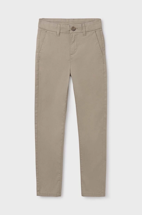 Mayoral pantaloni copii culoarea bej, neted