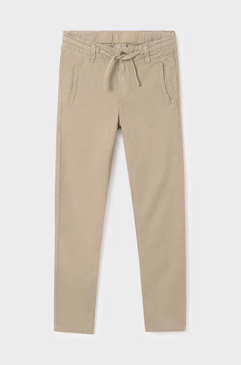 Mayoral pantaloni con aggiunta di lino bambino/a colore beige