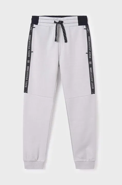 Mayoral pantaloni tuta bambino/a colore grigio con applicazione