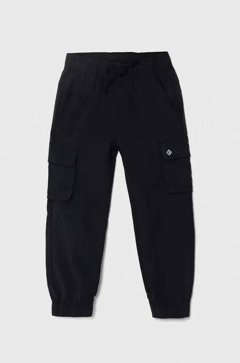 Детски спортен панталон Abercrombie & Fitch в черно с принт