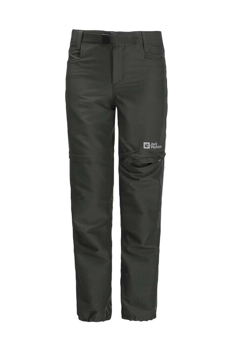 Παιδικό παντελόνι βροχής Jack Wolfskin ACTIVE ZIP OFF χρώμα: μαύρο