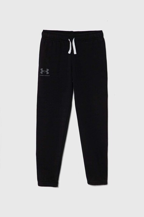 Under Armour pantaloni de trening pentru copii Boys Rival Terry culoarea negru, neted