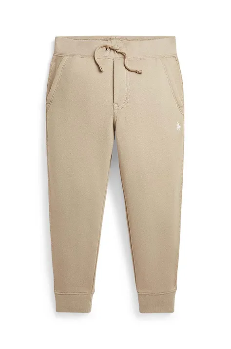 Polo Ralph Lauren pantaloni de trening pentru copii culoarea bej, neted, 322799362032