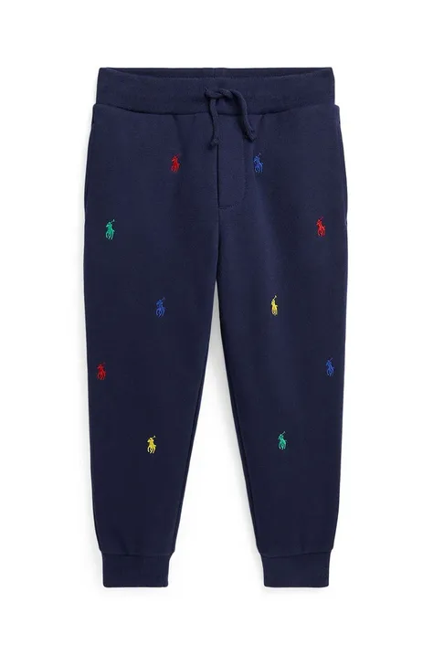 Polo Ralph Lauren pantaloni de trening pentru copii culoarea albastru marin, modelator, 322846210005