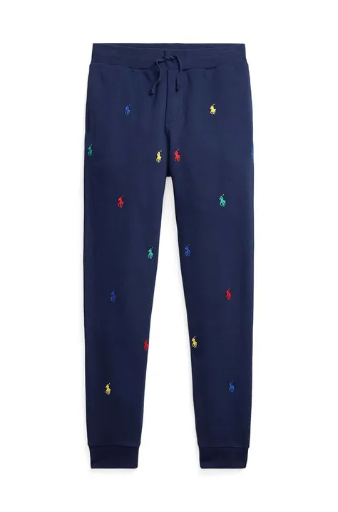 Polo Ralph Lauren pantaloni de trening pentru copii culoarea albastru marin, modelator, 323846210005