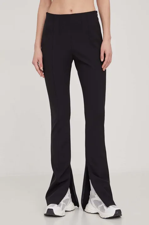 HUGO spodnie damskie kolor czarny dopasowane high waist 50505373