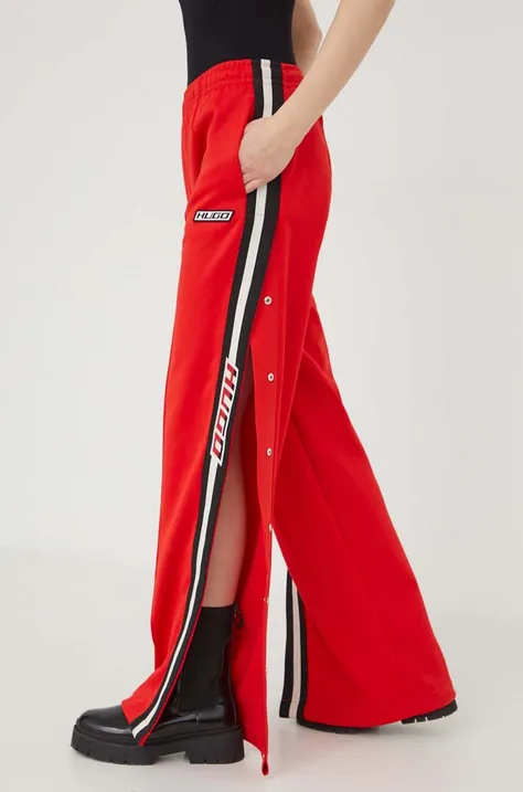 Παντελόνι φόρμας HUGO χρώμα: κόκκινο