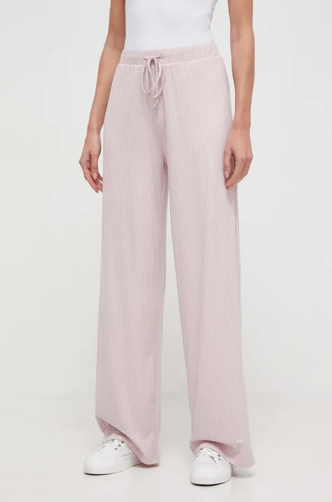Homewear hlače Guess boja: ružičasta, bez uzorka